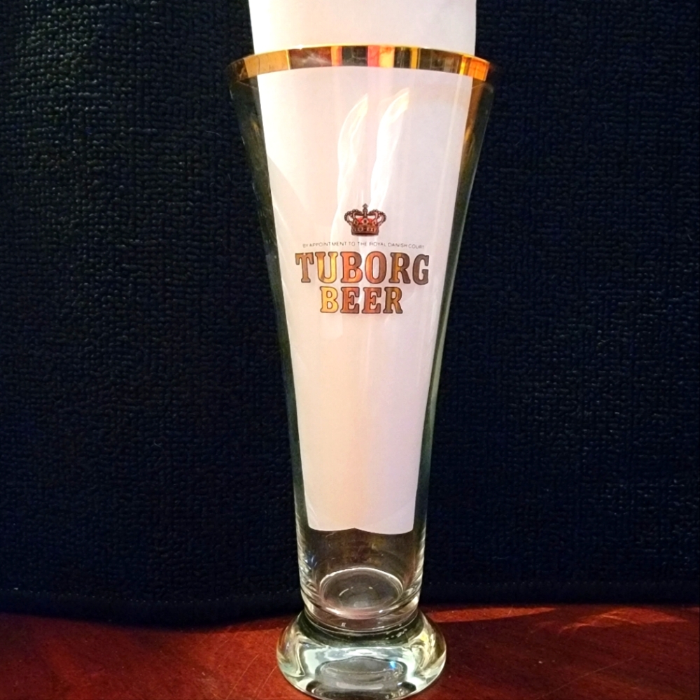 Vintage Danish Tuborg Beer glass